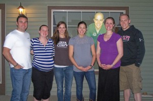 Spring Class 2013 - One Dad couldn't make the last class so we used his cardboard cut-out. Shared with permission.